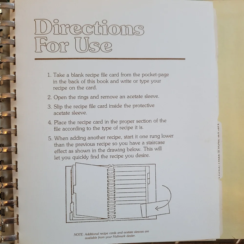 Hallmark vintage recipe